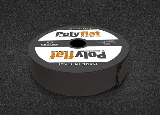 Layflat-Polyflat caurule 3" melna 100m rullis